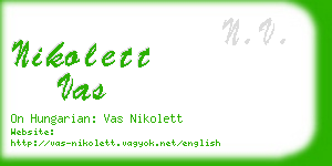 nikolett vas business card